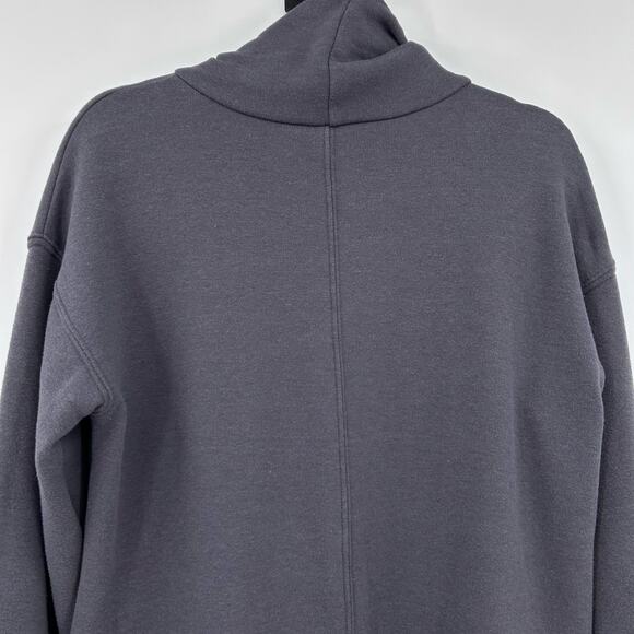 Peloton Charcoal Mock Neck Pullover Sweatshirt Logo Thumb Hole Cuffs Womens Sz S - Picture 9 of 12